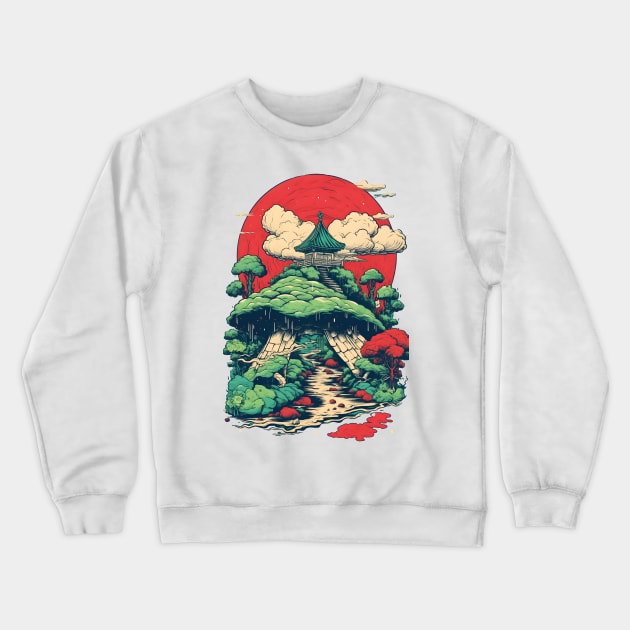 old japanese house Crewneck Sweatshirt by Space wolrd